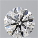 Natural Diamond 1.70 Carats, Round with Excellent Cut, J Color, VVS2 Clarity and Certified by GIA