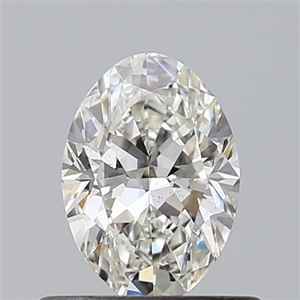 Picture of Natural Diamond 0.49 Carats, Oval with  Cut, H Color, SI2 Clarity and Certified by GIA