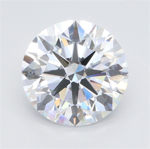 Picture of Lab Grown Diamond 4.01 Carats, Round with Ideal Cut, E Color, VVS2 Clarity and Certified by IGI