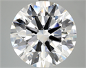 Lab Grown Diamond 8.13 Carats, Round with Ideal Cut, F Color, VVS2 Clarity and Certified by IGI