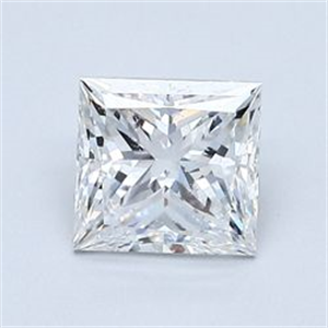 Foto Diamante Natural 1.01 quilates, Princesa , Color E, claridad SI1 y certificado GIA de