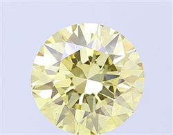 Picture of Lab Grown Diamond 3.00 Carats, Round with Very Good Cut, Fancy Yellow Color, VS2 Clarity and Certified by IGI