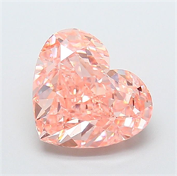 Picture of Lab Grown Diamond 3.04 Carats, Heart with  Cut, Fancy Vivid Pink Color, VS1 Clarity and Certified by IGI