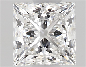 Picture of Natural Diamond 0.52 Carats, Princess with  Cut, E Color, VS1 Clarity and Certified by GIA