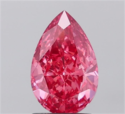 Picture of Lab Grown Diamond 2.03 Carats, Pear with  Cut, Fancy Vivid Pink Color, VS1 Clarity and Certified by IGI