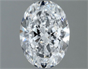 Natural Diamond 0.80 Carats, Oval with  Cut, D Color, VS2 Clarity and Certified by GIA