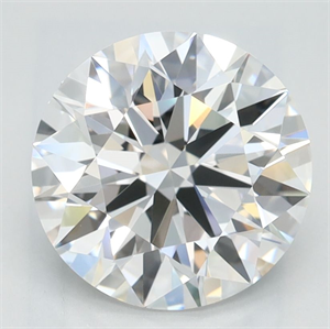 Picture of Lab Grown Diamond 2.13 Carats, Round with Ideal Cut, D Color, IF Clarity and Certified by IGI