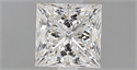 Natural Diamond 0.66 Carats, Princess with  Cut, H Color, VVS1 Clarity and Certified by GIA