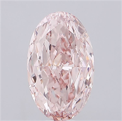 Picture of Lab Grown Diamond 10.75 Carats, Oval with  Cut, Fancy Intense Pink Color, VS1 Clarity and Certified by IGI