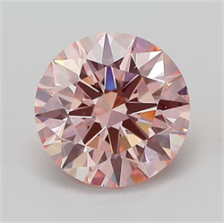 Picture of Lab Grown Diamond 1.88 Carats, Round with Ideal Cut, Fancy Intense Pink Color, VVS2 Clarity and Certified by IGI