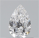 Natural Diamond 0.50 Carats, Pear with  Cut, D Color, VVS2 Clarity and Certified by GIA