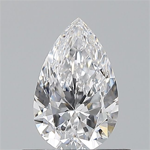 Picture of Natural Diamond 0.50 Carats, Pear with  Cut, D Color, VVS2 Clarity and Certified by GIA