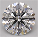 Lab Grown Diamond 3.61 Carats, Round with Excellent Cut, D Color, IF Clarity and Certified by GIA