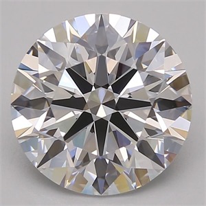 Picture of Lab Grown Diamond 3.61 Carats, Round with Excellent Cut, D Color, IF Clarity and Certified by GIA