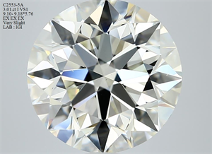 Foto Diamante Natural 3.01 quilates, Redondo , Color I, claridad VS1 y certificado IGI de