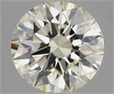 Diamante Natural 2.50 quilates, Redondo , Color N, claridad VVS2 y certificado GIA