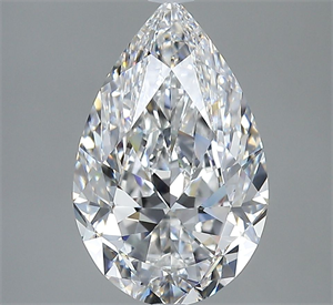 Picture of Natural Diamond 3.01 Carats, Pear with  Cut, F Color, VVS2 Clarity and Certified by GIA