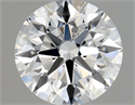 Natural Diamond 0.43 Carats, Round with Excellent Cut, D Color, VS2 Clarity and Certified by GIA