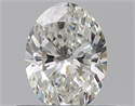 Natural Diamond 0.40 Carats, Oval with  Cut, H Color, VVS1 Clarity and Certified by GIA