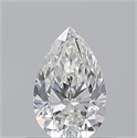 Natural Diamond 0.54 Carats, Pear with  Cut, H Color, VS1 Clarity and Certified by GIA