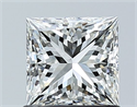 Natural Diamond 1.01 Carats, Princess with  Cut, H Color, VS2 Clarity and Certified by GIA