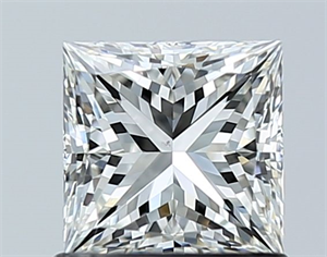 Picture of Natural Diamond 1.01 Carats, Princess with  Cut, H Color, VS2 Clarity and Certified by GIA