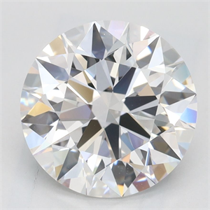 Picture of Lab Grown Diamond 2.53 Carats, Round with Excellent Cut, D Color, VVS1 Clarity and Certified by GIA