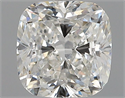 Natural Diamond 0.71 Carats, Cushion with  Cut, H Color, SI1 Clarity and Certified by GIA