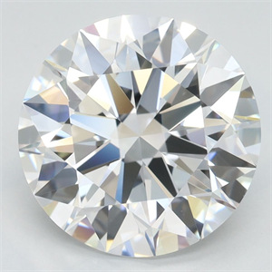 Picture of Lab Grown Diamond 4.07 Carats, Round with Excellent Cut, D Color, IF Clarity and Certified by GIA