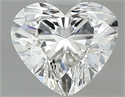 Natural Diamond 0.50 Carats, Heart with  Cut, H Color, IF Clarity and Certified by GIA
