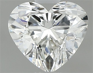Picture of Natural Diamond 0.50 Carats, Heart with  Cut, H Color, IF Clarity and Certified by GIA