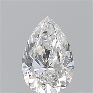 Picture of Natural Diamond 0.55 Carats, Pear with  Cut, F Color, VVS1 Clarity and Certified by GIA