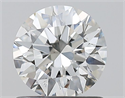 Natural Diamond 0.90 Carats, Round with Excellent Cut, G Color, SI1 Clarity and Certified by GIA