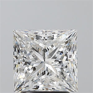 Picture of Natural Diamond 2.50 Carats, Princess with  Cut, F Color, SI2 Clarity and Certified by GIA