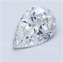 Natural Diamond 4.09 Carats, Pear with  Cut, E Color, SI1 Clarity and Certified by GIA