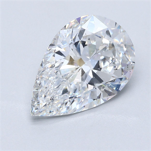 Picture of Natural Diamond 4.09 Carats, Pear with  Cut, E Color, SI1 Clarity and Certified by GIA