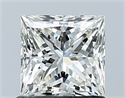 Natural Diamond 1.02 Carats, Princess with  Cut, I Color, VS2 Clarity and Certified by GIA