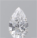 Natural Diamond 0.50 Carats, Pear with  Cut, D Color, VS2 Clarity and Certified by GIA