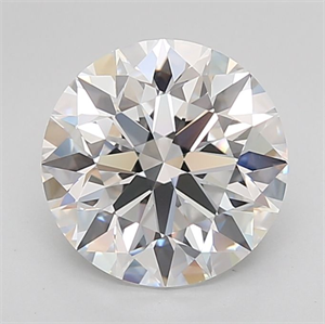 Picture of Lab Grown Diamond 2.56 Carats, Round with Excellent Cut, D Color, IF Clarity and Certified by IGI