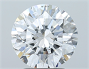 Natural Diamond 2.70 Carats, Round with Excellent Cut, D Color, SI1 Clarity and Certified by GIA