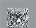 Natural Diamond 0.70 Carats, Princess with  Cut, D Color, VS1 Clarity and Certified by GIA