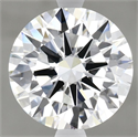 Lab Grown Diamond 3.08 Carats, Round with Ideal Cut, E Color, VVS2 Clarity and Certified by IGI