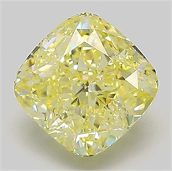 Picture of Lab Grown Diamond 2.02 Carats, CUSHION MODIFIED with  Cut, Fancy Yellow Color, VVS2 Clarity and Certified by IGI