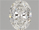 Natural Diamond 0.90 Carats, Oval with  Cut, H Color, SI1 Clarity and Certified by GIA