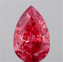Picture of Lab Grown Diamond 5.03 Carats, Pear with  Cut, Fancy Vivid Pink Color, VS1 Clarity and Certified by IGI