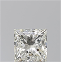 Natural Diamond 0.70 Carats, Princess with  Cut, J Color, VS2 Clarity and Certified by GIA