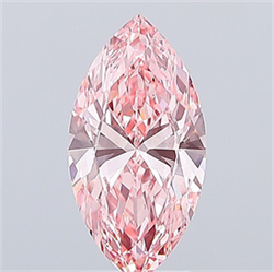 Picture of Lab Grown Diamond 2.50 Carats, Marquise with  Cut, Fancy Vivid Pink Color, VS2 Clarity and Certified by IGI