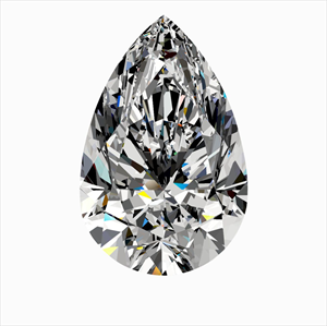 Picture of Natural Diamond 0.43 Carats, Pear with  Cut, H Color, VS1 Clarity and Certified by GIA
