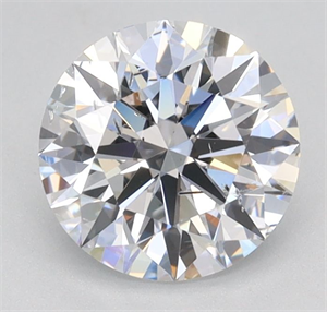 Picture of Lab Grown Diamond 1.07 Carats, Round with Ideal Cut, D Color, SI2 Clarity and Certified by IGI