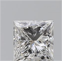 Natural Diamond 0.95 Carats, Princess with  Cut, G Color, SI1 Clarity and Certified by GIA